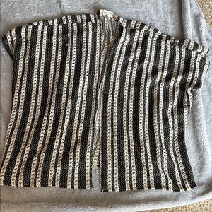 Maurices Black and White Striped Wrap